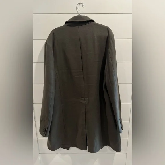 John Varvatos gray military double breasted coat - Picture 3 of 9